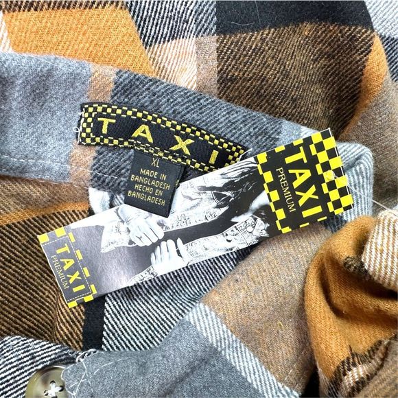 Taxi Premium Flannel Plaid Button Down Shirt Dress - Size XL - Picture 4 of 4